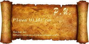 Pleva Uljána névjegykártya